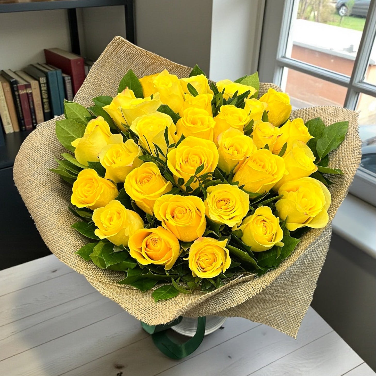 Buchet din trandafiri galbeni