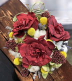 Buchet cununie spectaculos - gardenia si bumbac