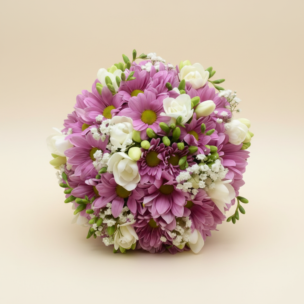 Wedding package with daisies and freesias