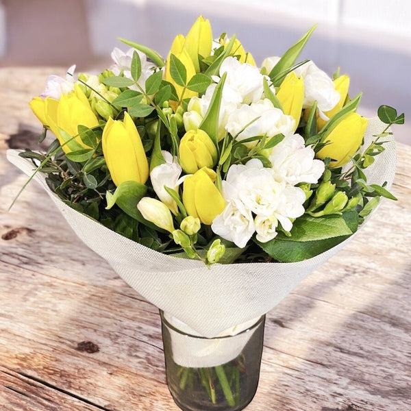 Spring bouquet - tulips and freesias