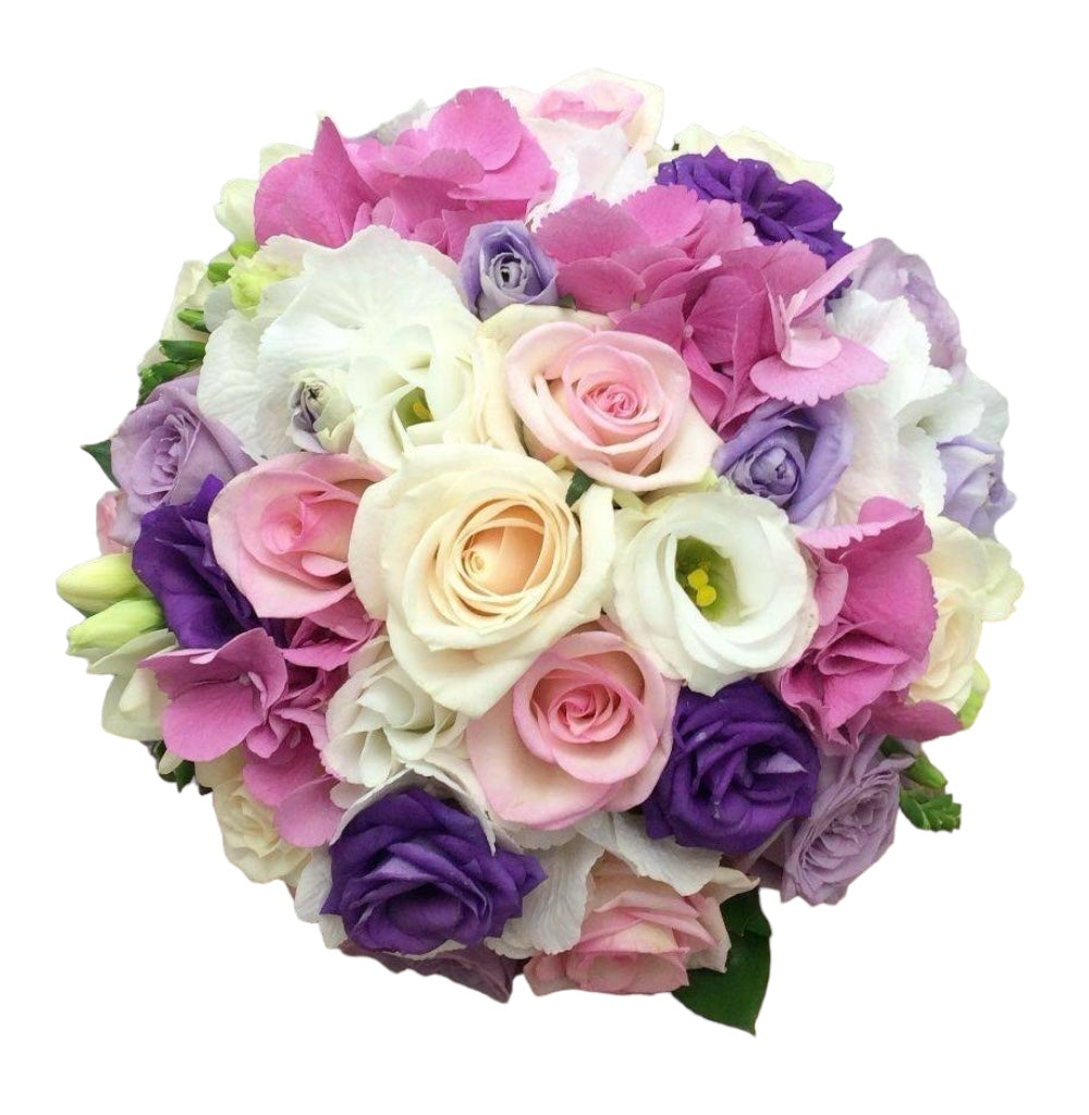 Buchet mireasa mix de flori pastel