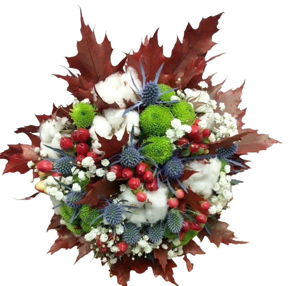 Autumn bridal bouquet - special mix of flowers