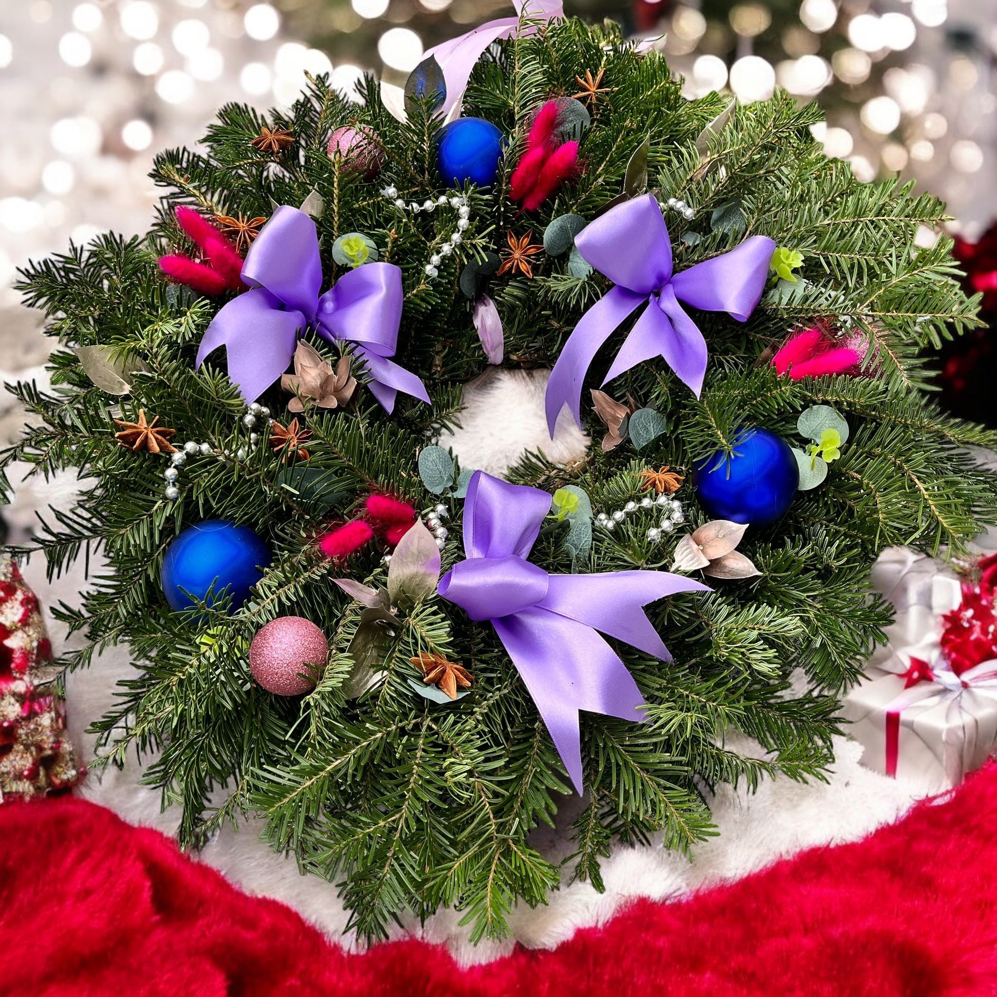 Coronita din brad natural impodobita