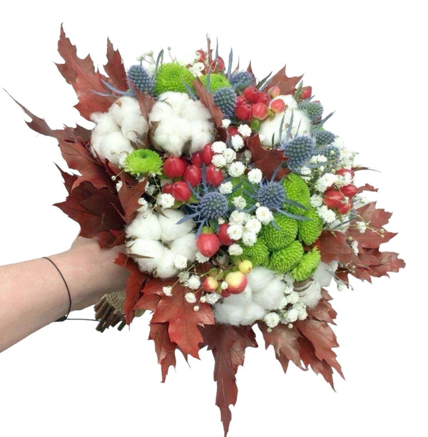 Autumn bridal bouquet - special mix of flowers