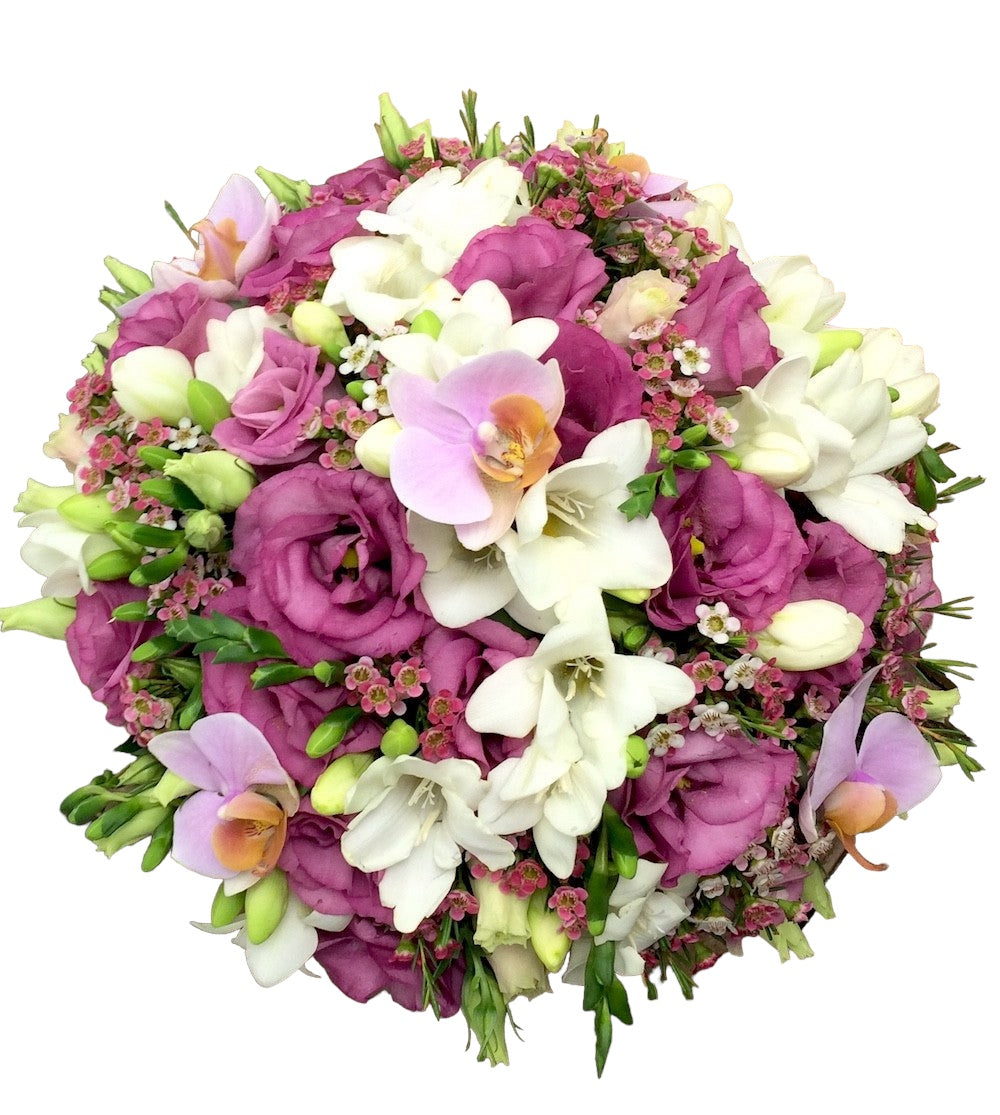 Buchet mireasa elegant flori roz