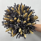 Buchet cununie rustic lavanda si spice de grau