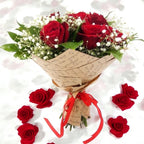 Buchet de 5 trandafiri rosii