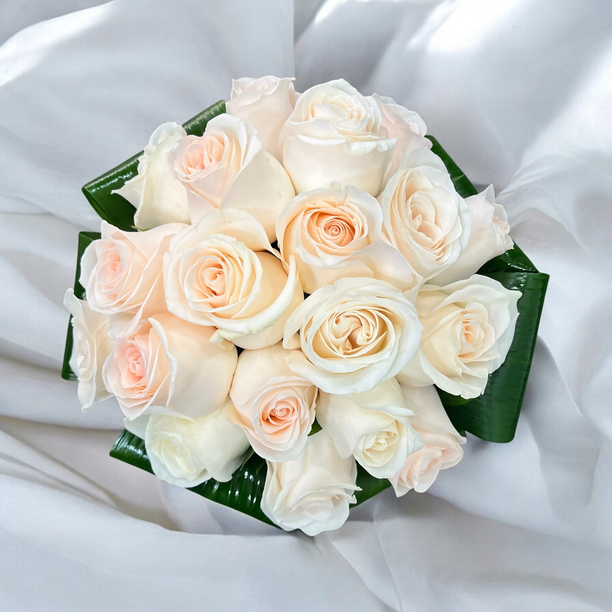 Bridal bouquet of cream roses
