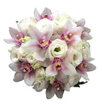 Buchet cununie orhidee cymbidium si lisianthus