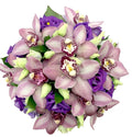 Buchet mireasa orhidee si lisianthus