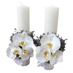 Lumanari cununie orhidee si lavanda - eleganta si simplitate