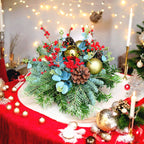 Christmas arrangement with natural tree