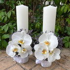 Lumanari cununie orhidee si lavanda - eleganta si simplitate