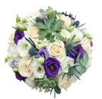 Buchet cununie mini suculente si lisianthus