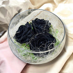 Black cryogenic roses