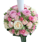 Lumanari nunta in culori pastel