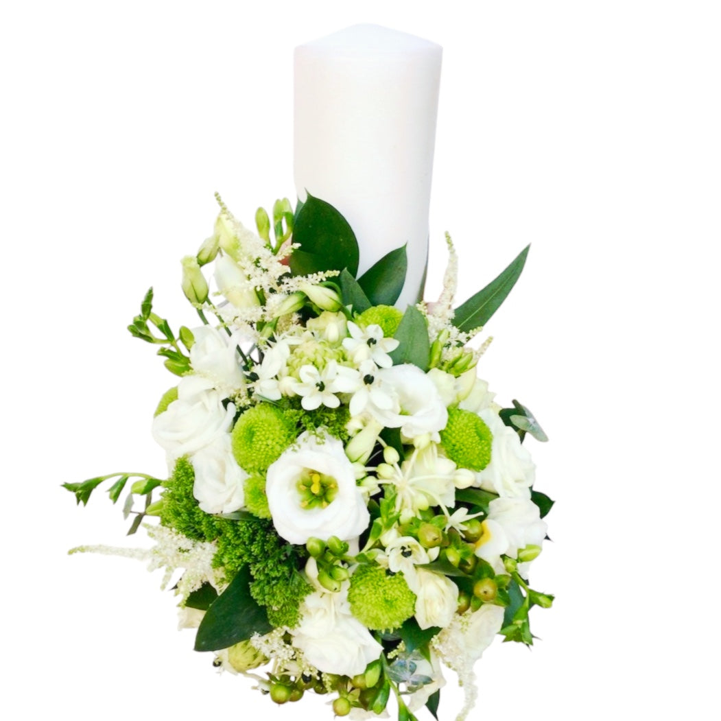 Lumanare botez scurta trachelium verde