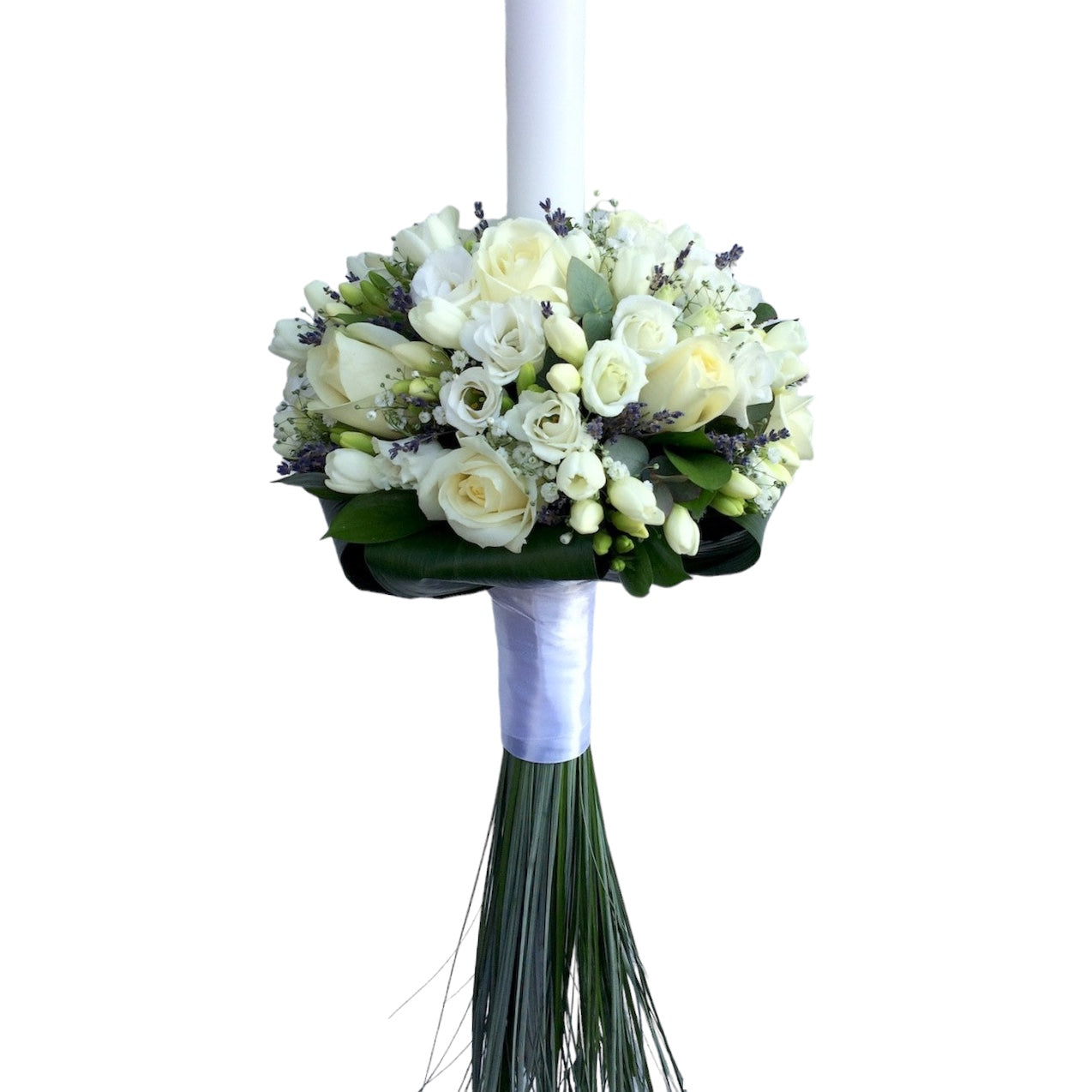 Lumanare botez frezii si lavanda