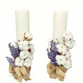 Lumanari cununie simple lavanda si bumbac