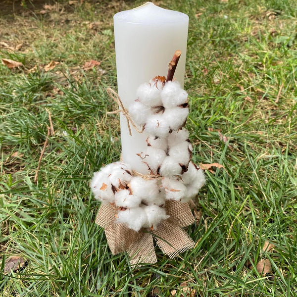 Cotton baptism candle