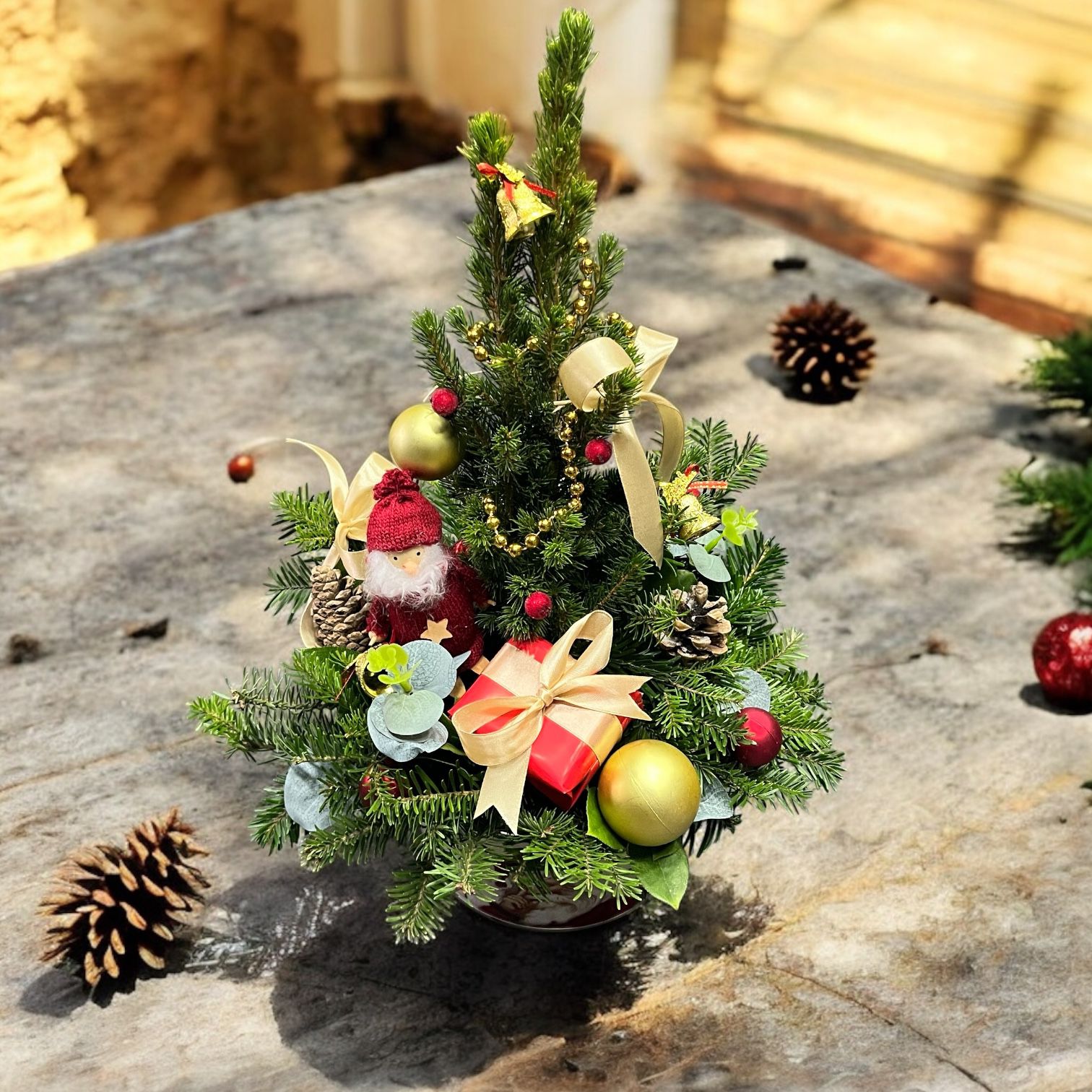 Aranjament cu bradut natural