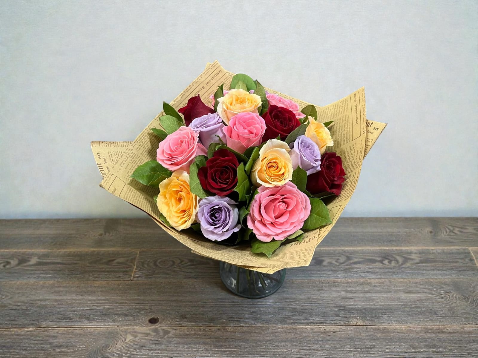 Buchet cu 17 trandafiri mix