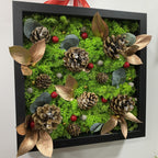 Tablou licheni stabilizati - aranjament de Craciun