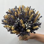 Buchet cununie rustic lavanda si spice de grau