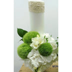 Lumanare botez scurta hortensie si frezii