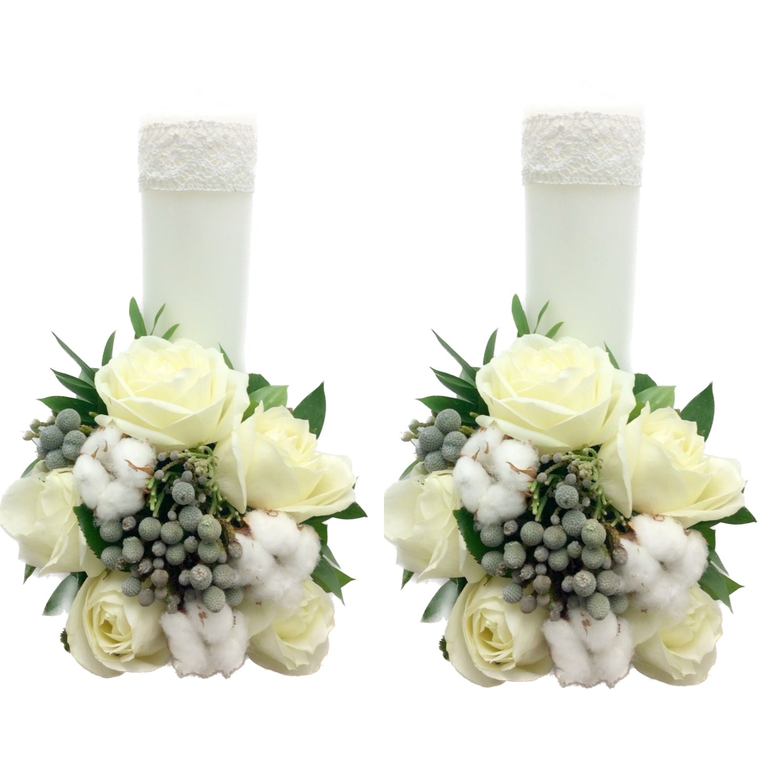 Lumanari nunta scurte bumbac