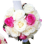 Lumanari de cununie superbe, din doua nuante de trandafiri