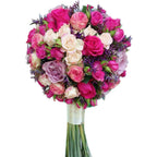 Lumanare botez fete vesela cu minirose colorate