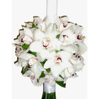 Cymbidium white orchid wedding candles