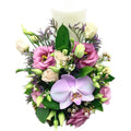 Lumanare botez fete lisianthus roz
