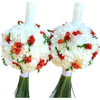 Lumanari de cununie cu hortensie si frezii