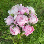 Pink peonies wedding bouquet