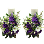 Lumanari cununie scurte lisianthus si frezii