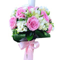 Lumanare botez trandafiri roz