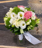 Buchet mireasa trandafiri roz