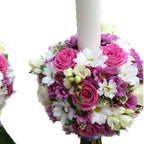 Wedding candles mix of flowers