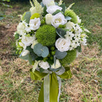 Lumanari cununie glob lisianthus si hypericum