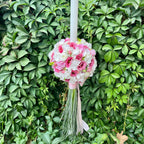 Lumanari de cununie cu hortensie, frezii, lisianthus si minirose