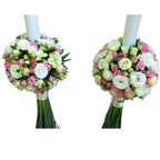 Lumanari nunta glob frezii si lisianthus