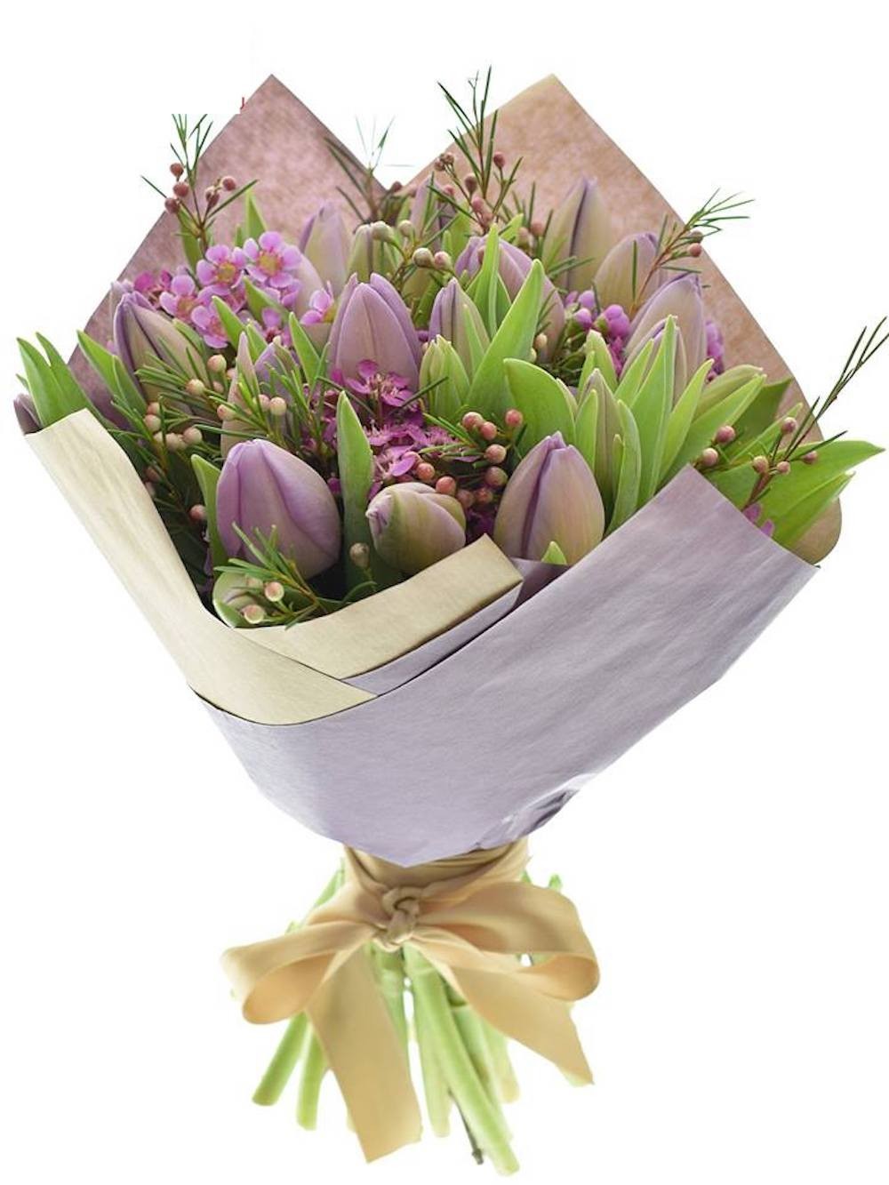 Buchet lalele mov -  flori de primavara, flori de martisor, pret special