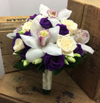 Buchet cununie orhide cymbidium si lisianthus