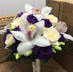 Buchet cununie orhide cymbidium si lisianthus