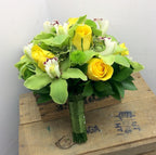 Buchet cununie sau mireasa verde orhidee cymbidium