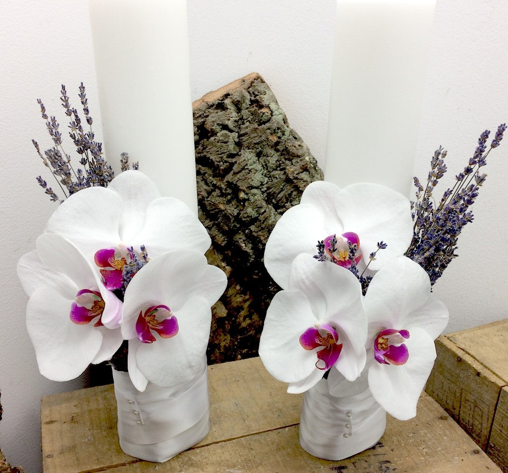 Modele Lumanari cununie orhidee si lavanda parfumata - preturi incredibile!