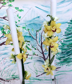 Lumanari nunta orhidee cymbidium galbena