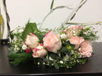 Diadema de flori - coronita de flori minirose si floarea miresei, livrare Bucuresti!
